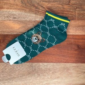 Dark green Gucci bear low rise socks